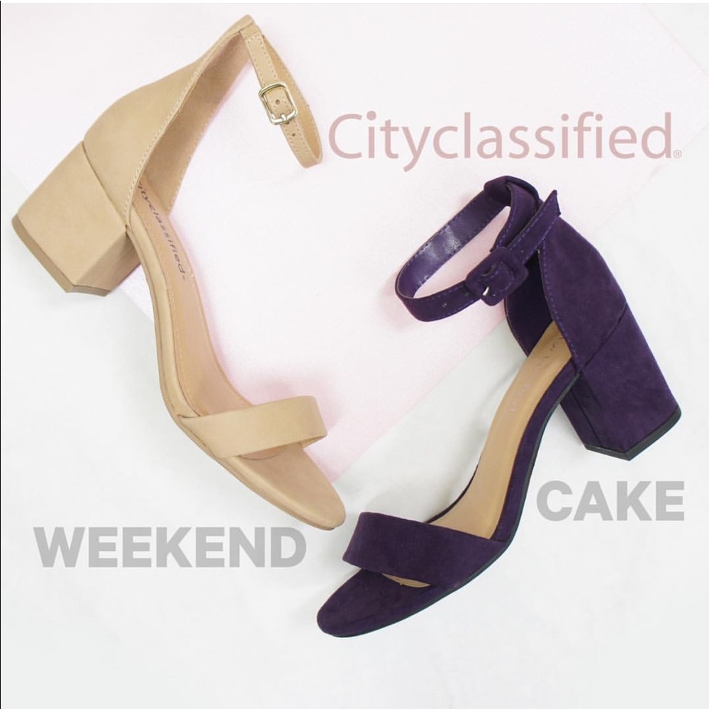 Classified Weekend Basic Nude Ankle Strap Low Heel - Picture 6 of 9